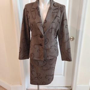 Bob Mackie 2 pieces suit jacket size 10 and skirt size 12
